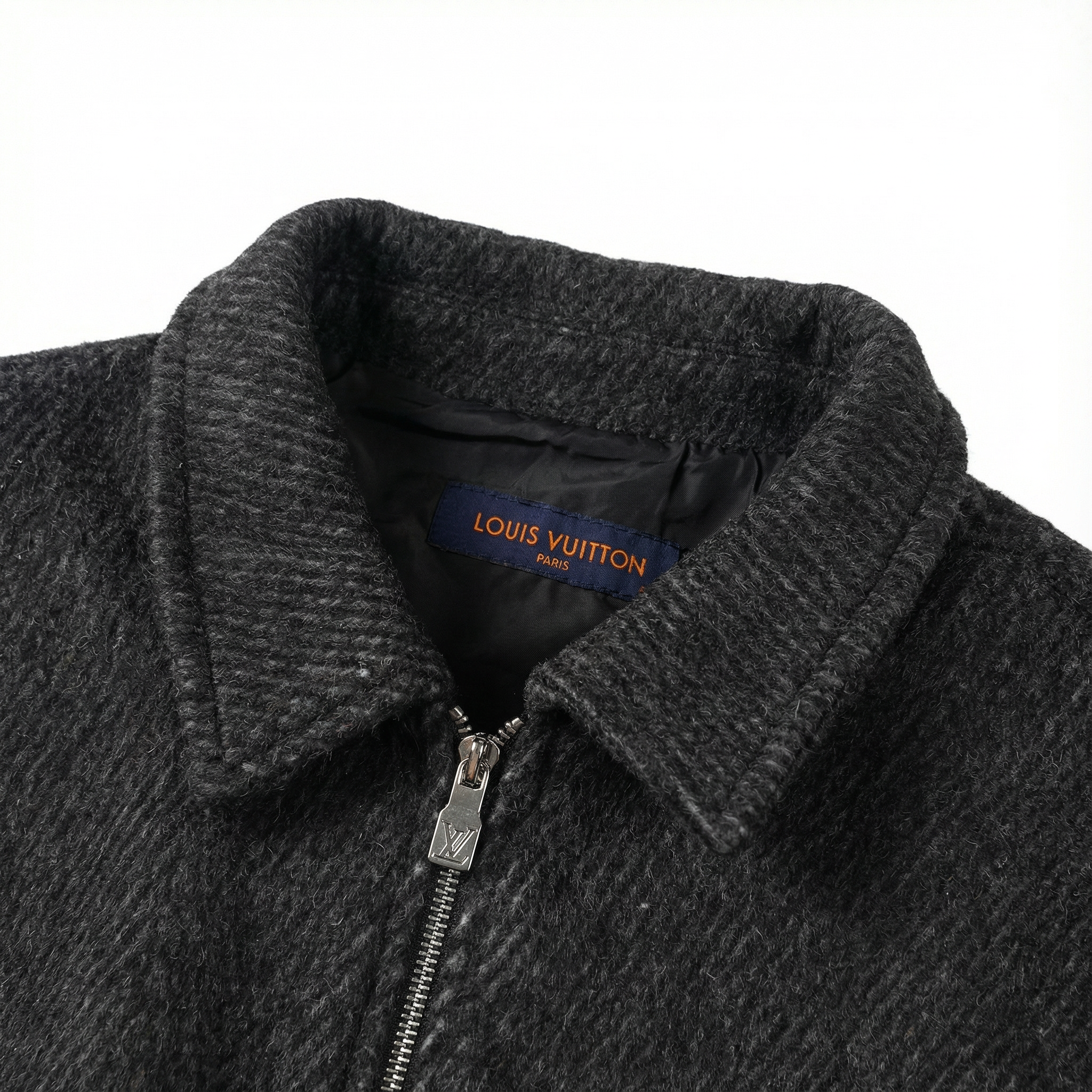 Louis Vuitton Charcoal Wool Zip Jacket