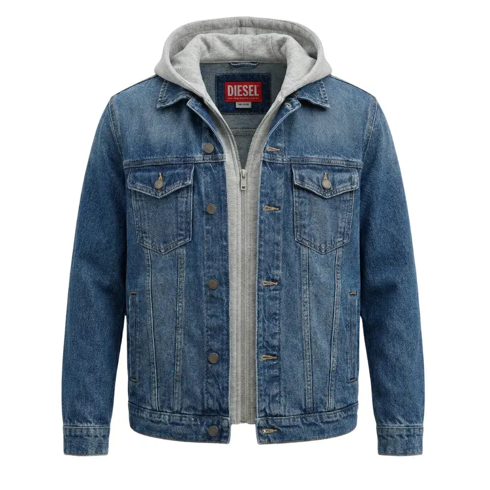 Diesel Men’s Denim Hooded Jacket