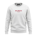 Balmain White Logo Sweatshirt – Red Print