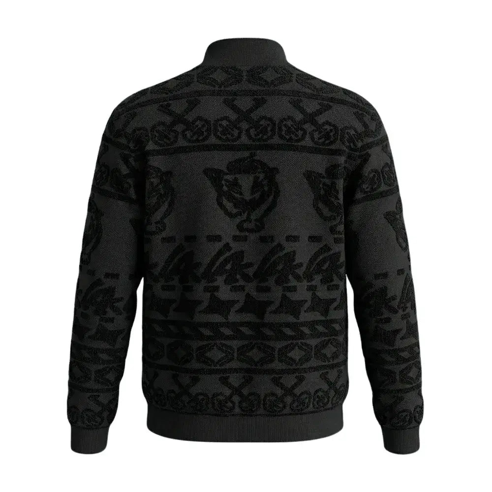 Balmain Black Jacquard Zip Jacket