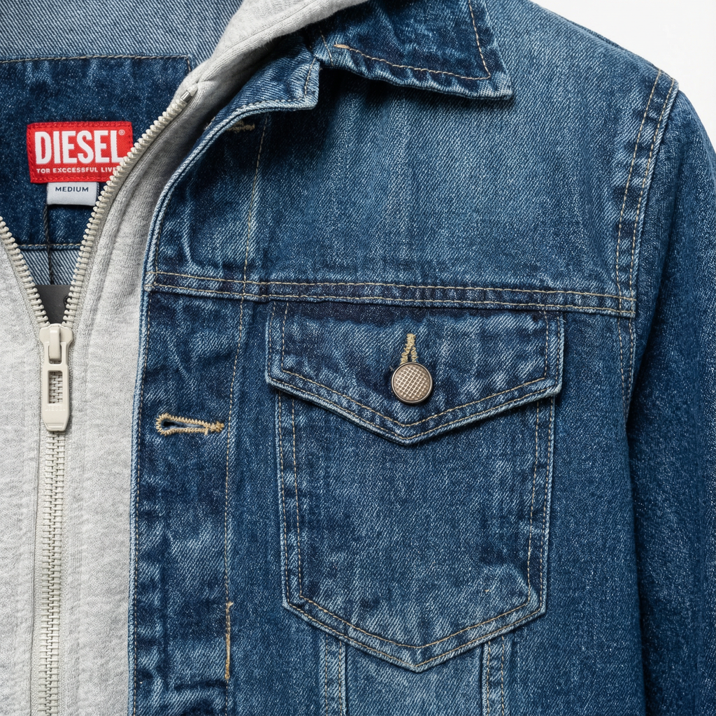 Diesel Men’s Denim Hooded Jacket