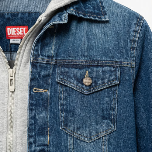 Diesel Men’s Denim Hooded Jacket